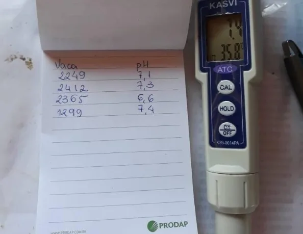 medidor de ph na urina de vacas